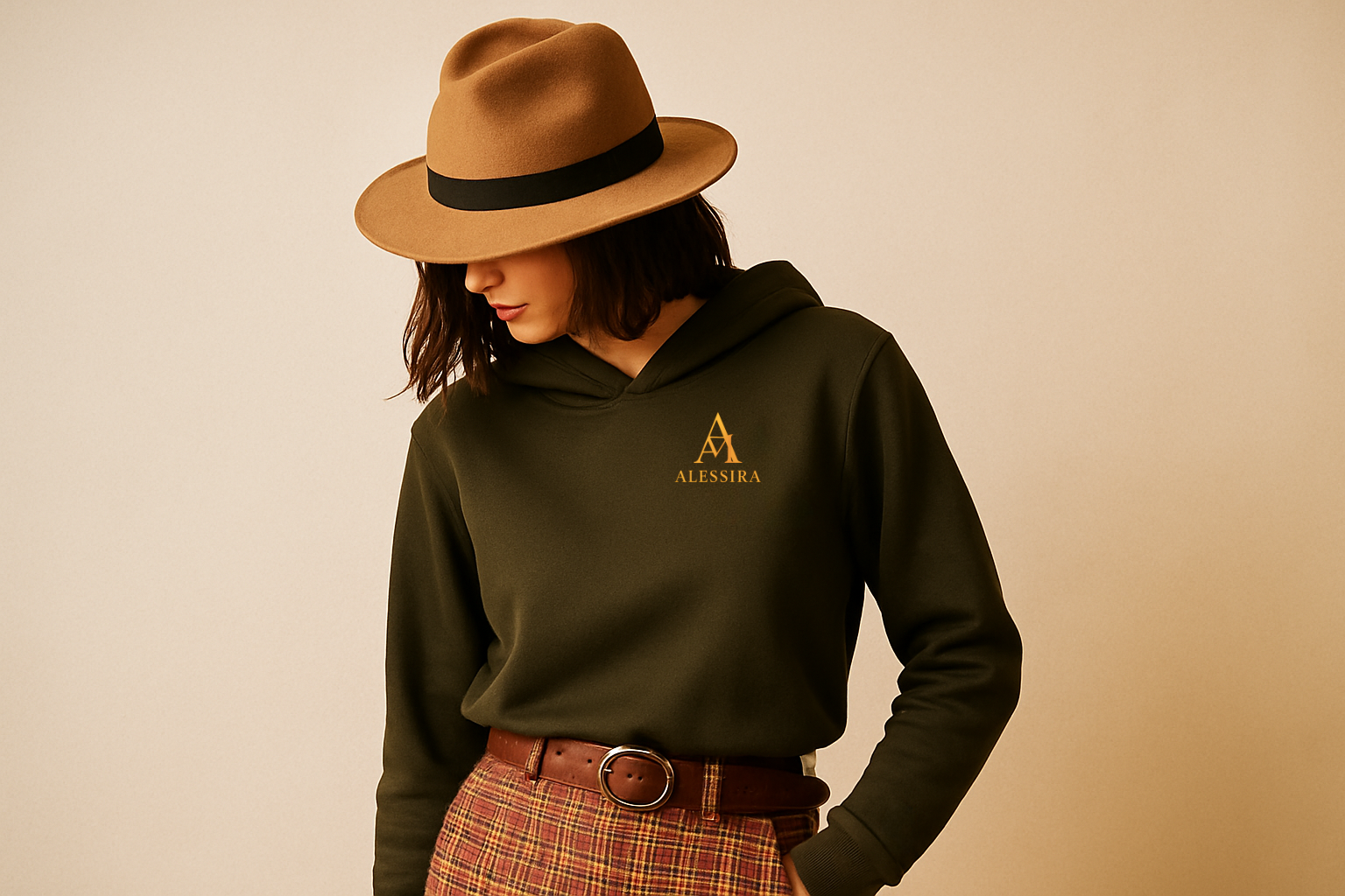 Felpa Noir Olive – Alessira