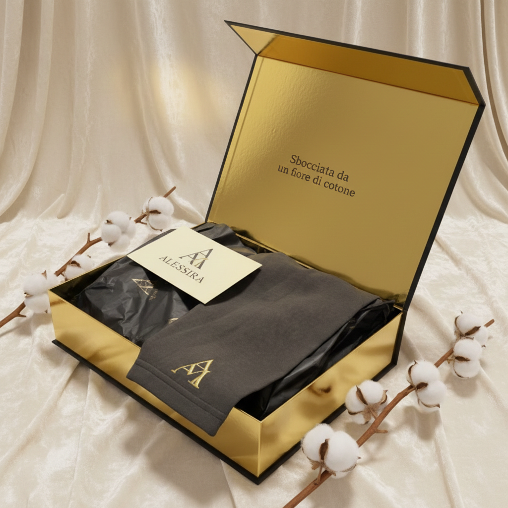 🖤 Felpa Noir Olive – Idea Regalo con Scatola Rigida - ALESSIRA