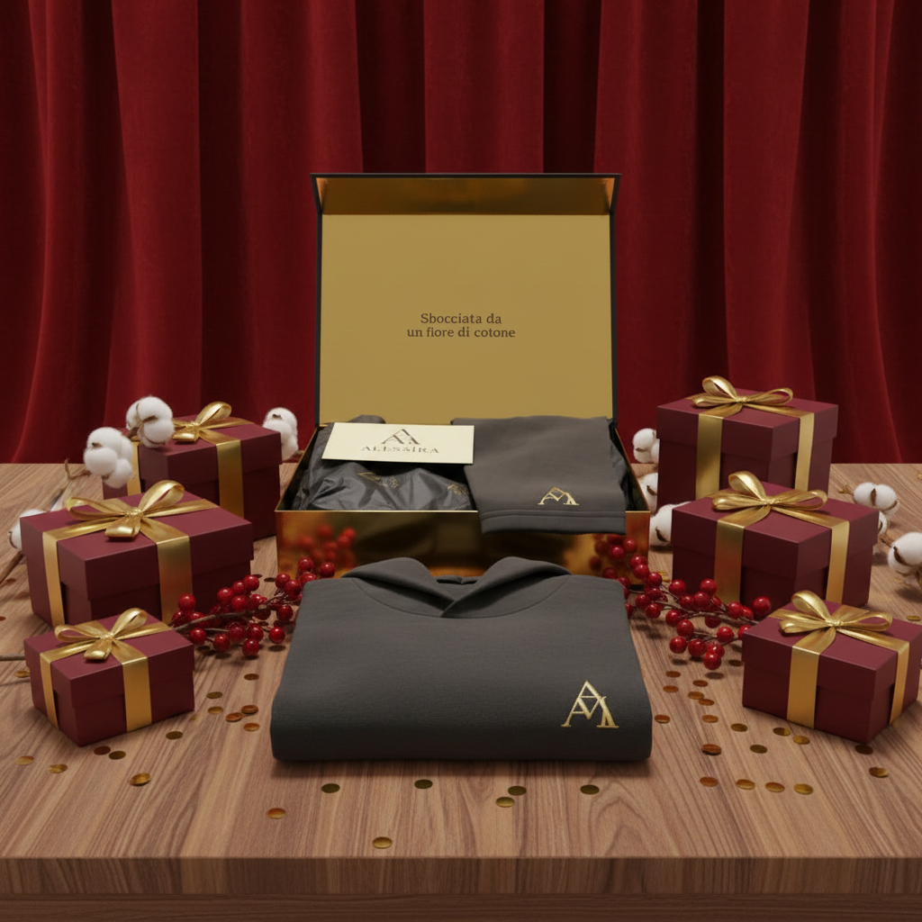 🖤 Felpa Noir Olive – Idea Regalo con Scatola Rigida