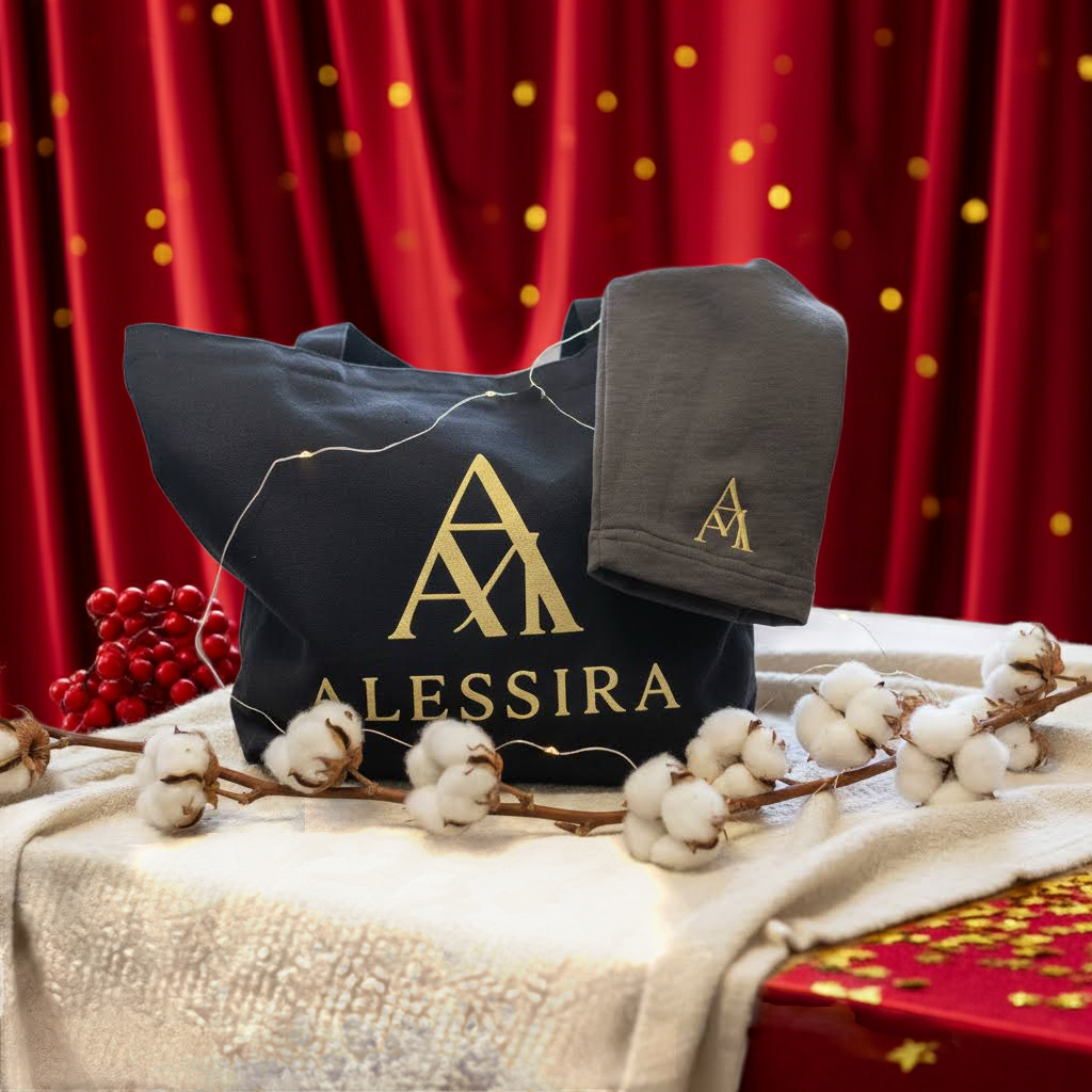 🫒 Felpa Noir Olive – Idea Regalo con Shopper