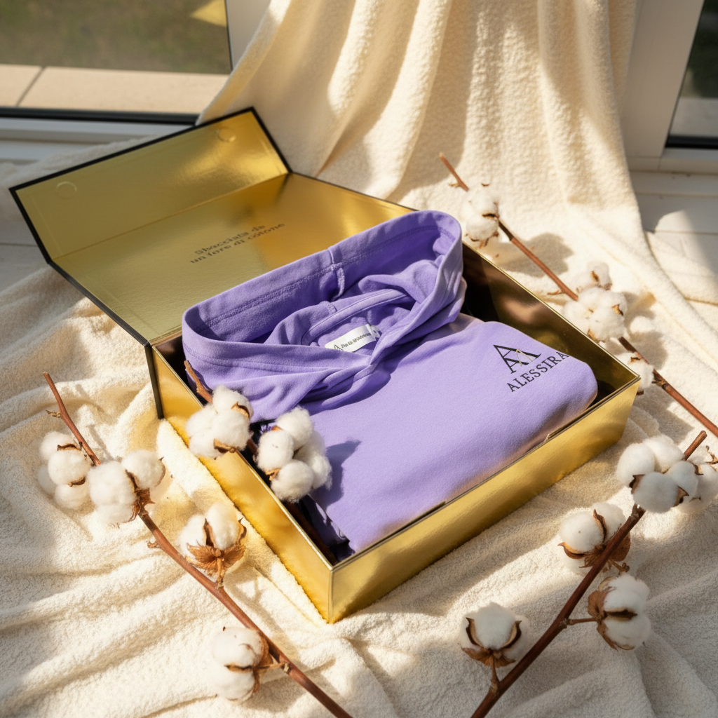 ✨ Felpa Aura Viola – Idea Regalo con Scatola Rigida