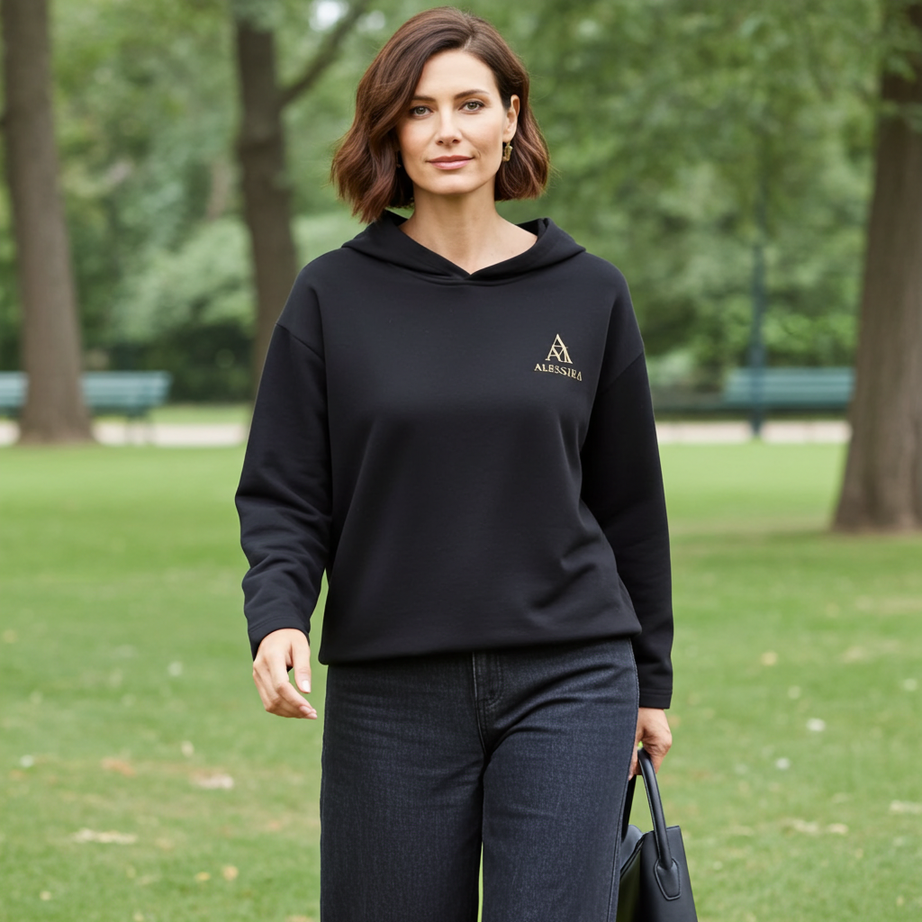 Felpa Noir Olive – Alessira
